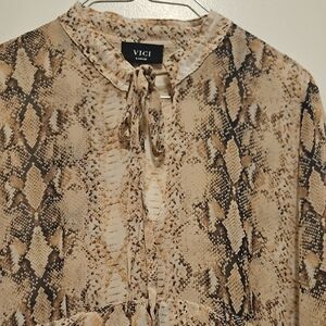 VICI Snake Print Blouse